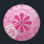 Söt Rosa Flowers Cute Retro Daisy Mönster Darttavla<br><div class="desc">En söt,  gigantisk rosa ritbord med en bild av ljusa återblommor från rosan och snurrande strängar av pärlor. Perfekt för en tonårsflicka som kärlek är med om att vara söt i rosa.</div>