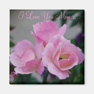Söt Rosa Flowers Magnet