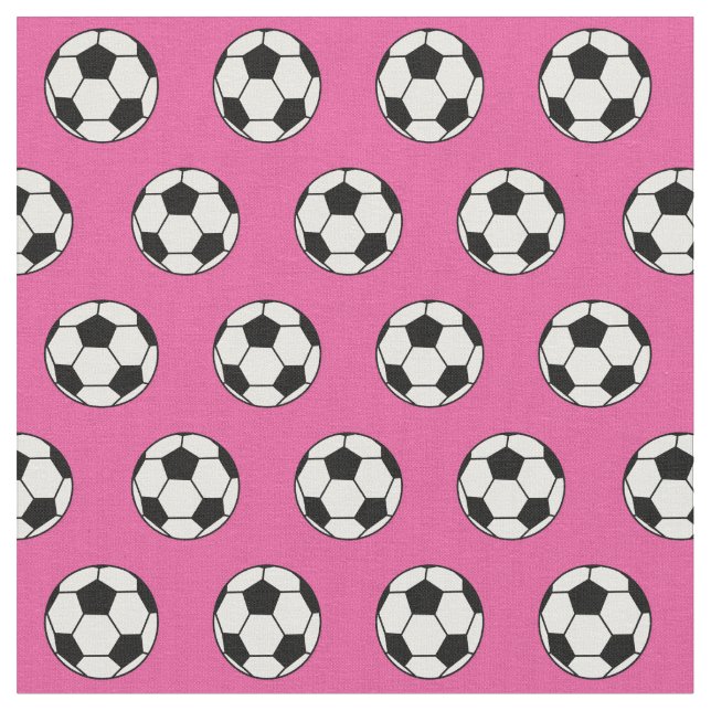 Söt Rosa Fotboll Tyg (Närbild)