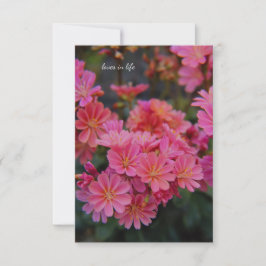 Söt Rosa Garden Flowers Anteckningskort