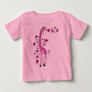 Söt Rosa Giraffe Tee Shirt