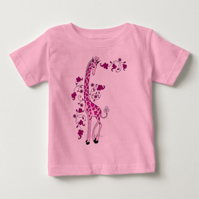 Söt Rosa Giraffe Tröja (Framsida)