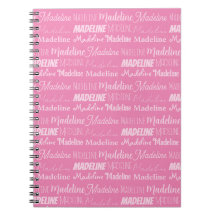 Söt Rosa Girls Namn Font Collage Anpassningsbar To