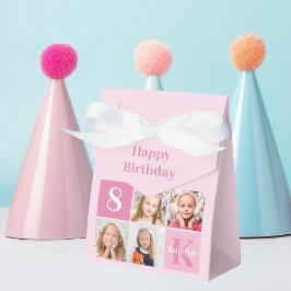 Söt Rosa Girls Photo Anpassningsbar Födelsedagsfes Presentaskar