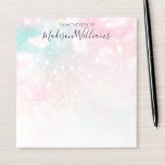 Söt Rosa Glitter Girly Glamous Anteckningsblock<br><div class="desc">Anpassa enkelt den här söt rosan vid glitter mönster med information om anpassningsbarna.</div>