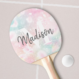 Söt Rosa Glitter Girly Glamous Pingisracket