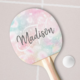 Söt Rosa Glitter Girly Glamous Pingisracket