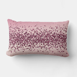 Söt Rosa Glitter Hearts Ombre Lumbarkudde