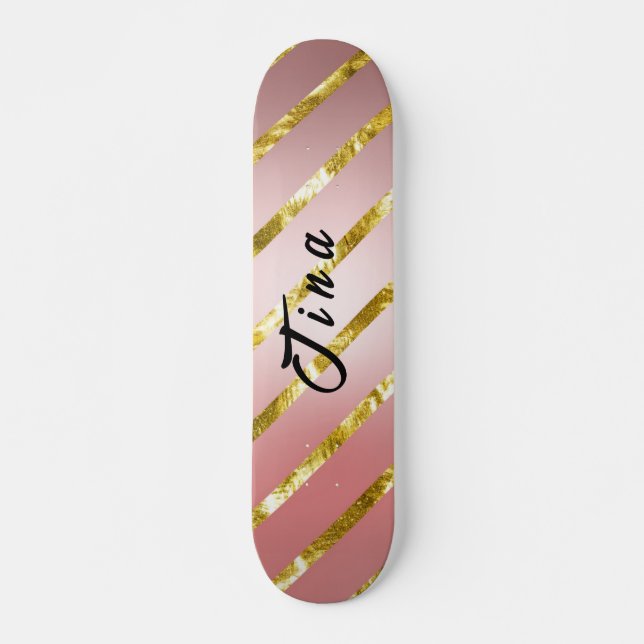 Söt rosa glitter skateboard (Framsida)