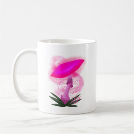 Söt Rosa Glowing Mushroom Kaffemugg