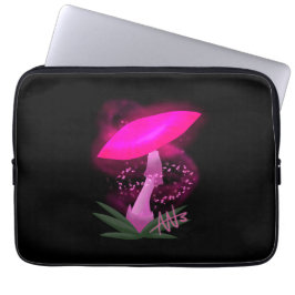 Söt Rosa Glowing Mushroom Laptop Fodral
