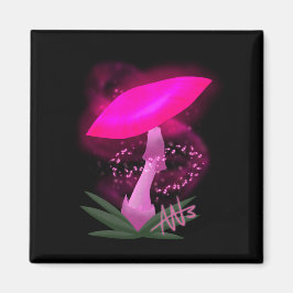 Söt Rosa Glowing Mushroom Magnet
