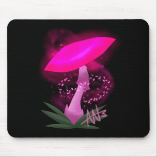 Söt Rosa Glowing Mushroom Musmatta