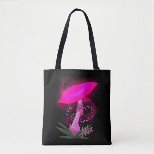 Söt Rosa Glowing Mushroom Tygkasse