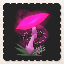 Söt Rosa Glowing Mushroom Underlägg Papper