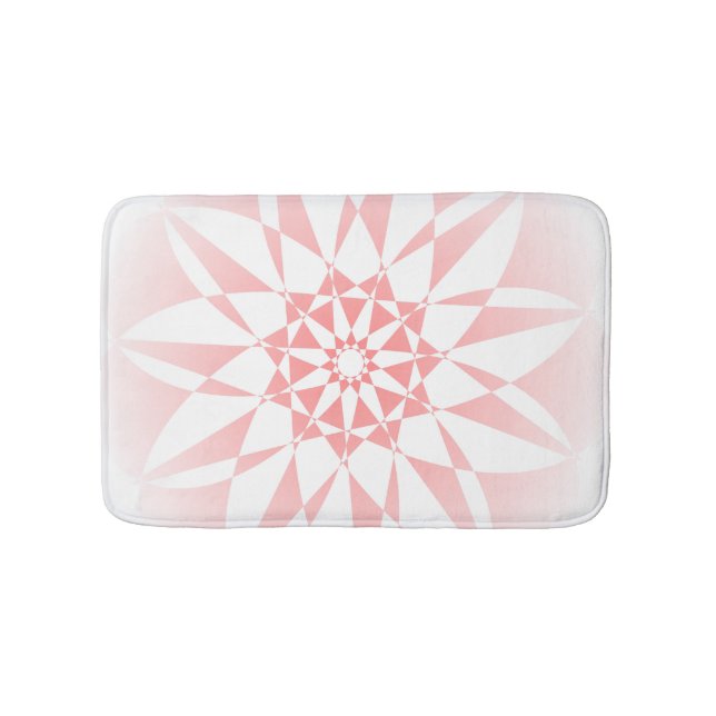 Söt Rosa Gradient Blommigt Bath Mat Badrumsmatta (Framsidan)