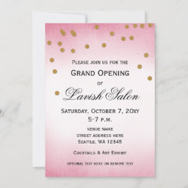 Söt Rosa Grand Open Party-inbjudan Inbjudningar