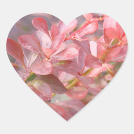 Söt Rosa Grenar Hjärtformat Klistermärke