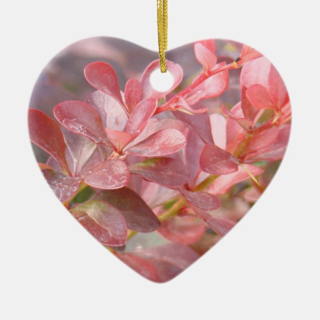 Söt Rosa Grenar Julgransprydnad Keramik (Framsidan)