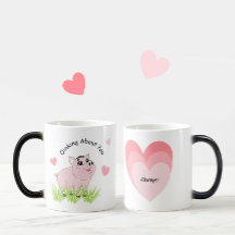 Söt rosa gris för Alla hjärtans dag