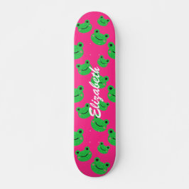 Söt rosa groda mönster Skateboard
