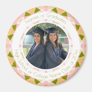 Söt Rosa Grönt Best Friends Studenten Gift Magnet