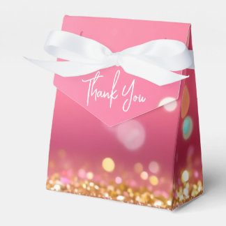 Söt Rosa Guld Glitter Glam Tack Presentlåda