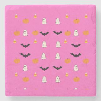 Söt rosa Halloween-coaster Stenunderlägg