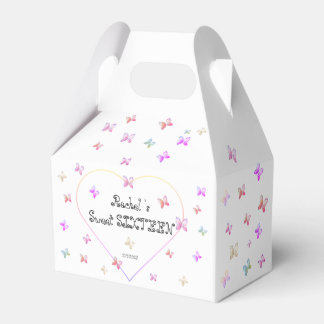 Söt Rosa Heart Butterflies Sweet 16 Birthday Presentaskar