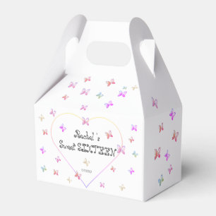 Söt Rosa Heart Butterflies Sweet 16 Birthday Presentaskar