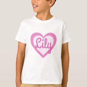 Söt Rosa Heart Customer Kids Tee
