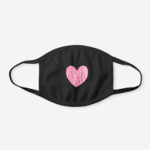 Söt Rosa Heart Modern Glitter Rand Black