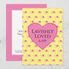 Söt Rosa Hearts Anpassningsbar Gult Valentines day