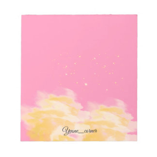 Söt Rosa Himmel | Estetiskt Molnskrivande Anteckningsblock