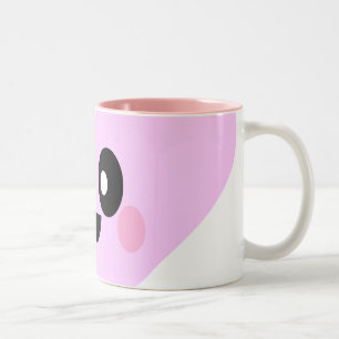 SÖT ROSA HJÄRTA NÄRBILDVALENTINE DAG KÄRLEK MUG Två-Tonad MUGG