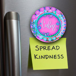 Söt Rosa Hjärtar Lugn Trendig Modern Roligt Magnet