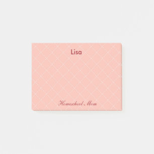 Söt Rosa Homeschool Mamma Post-it Block