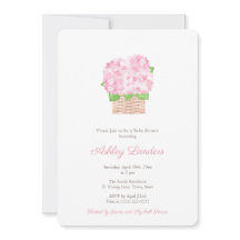 Söt Rosa Hydrangea Girl Baby Shower