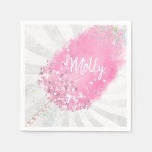 Söt rosa i glitter, girig