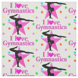 SÖT ROSA I KÄRLEK GYMNASTICS DESIGN TYG