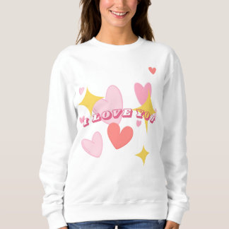 Söt Rosa Jag Älskar Dig Hjärtet Tröja T Shirt