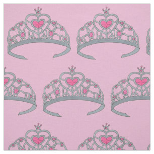 Söt Rosa Jewel Princess Tiara Krona Royalty Gem Tyg