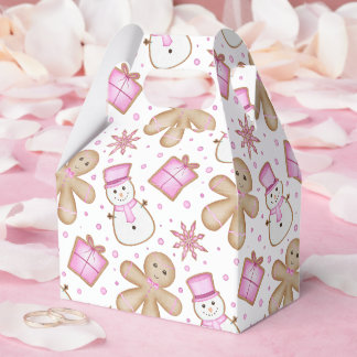 Söt Rosa Jul Högtid Gingerbread Presentaskar