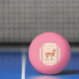 Söt rosa jul med dovmönster pingisboll