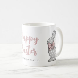 Söt Rosa Kanin Glad Påsk Kaffemugg