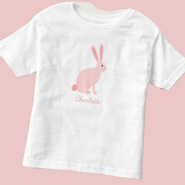 Söt rosa kanin kanin personlig t shirt (Bunny Rabbit cute personalized t-shirt)