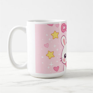 Söt Rosa Kanin Väggur Kaffemugg