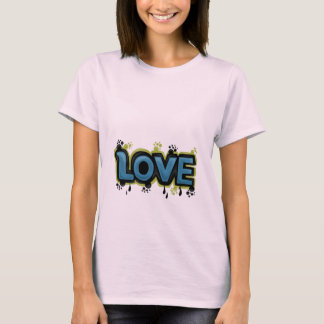 Söt Rosa KÄRLEK Graffiti T-shirt 