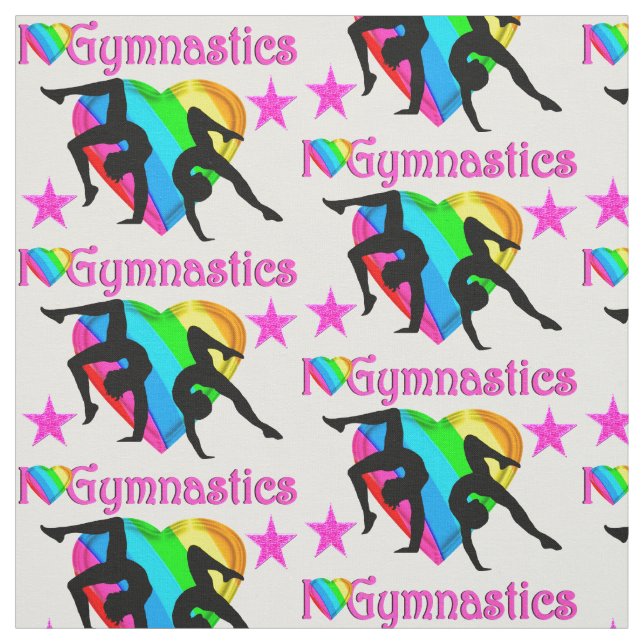 SÖT ROSA KÄRLEK HEART GYMNASTICS FABRIC TYG (Provkarta)
