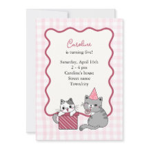 Söt Rosa Katt Barnkalas